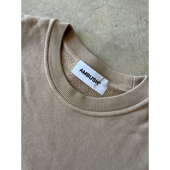 Ambush /22 Tan Crewneck Sweatshirt - Picture 2 of 3